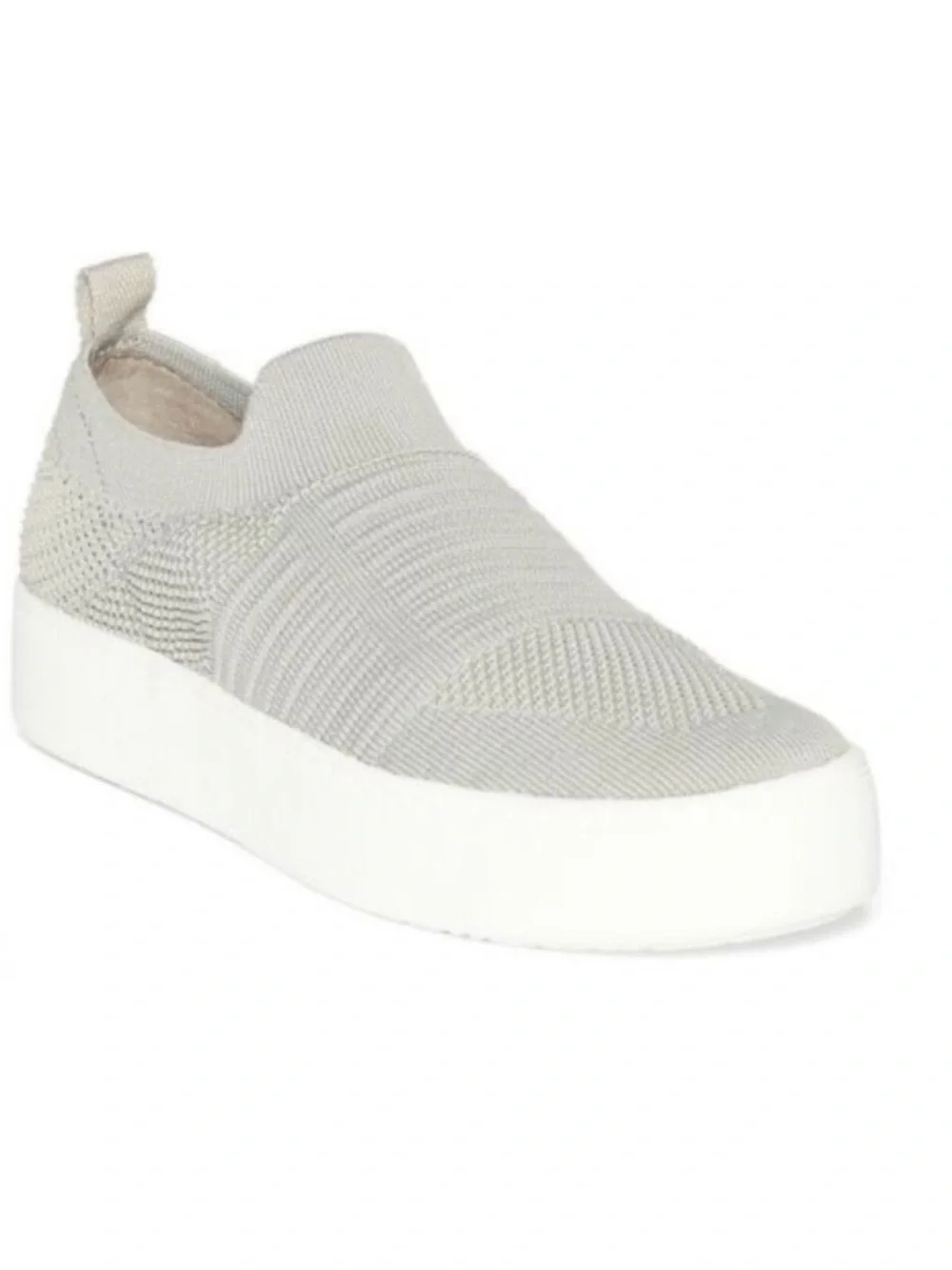 STYLUS Knit Slip-On Espadrille Platform - Light Gray